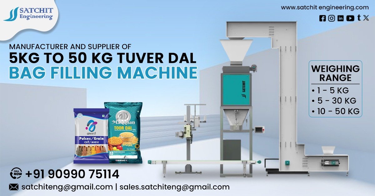 5kg to 50 Kg Tuvar Dal Bag Filling Machine