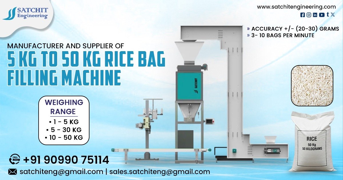 5 kg to 50 kg Rice Bag Filling Machine in Telangana