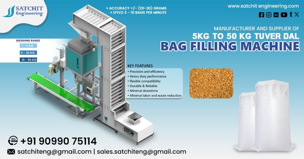 5kg To 50kg Tuver Dal Bag Filling Machine in Uttar Pradesh