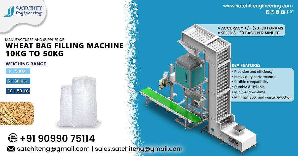 Wheat Bag Filling Machine 10kg to 50kg in Maharashtra