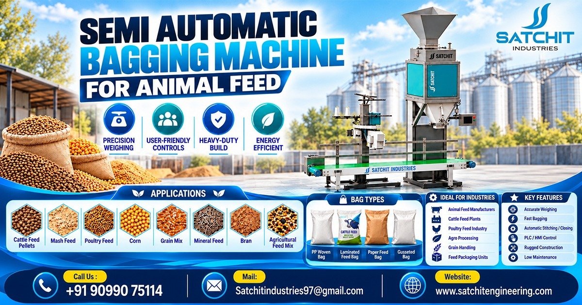 Semi Automatic Bagging Machine for Animal Feed in Gujarat
